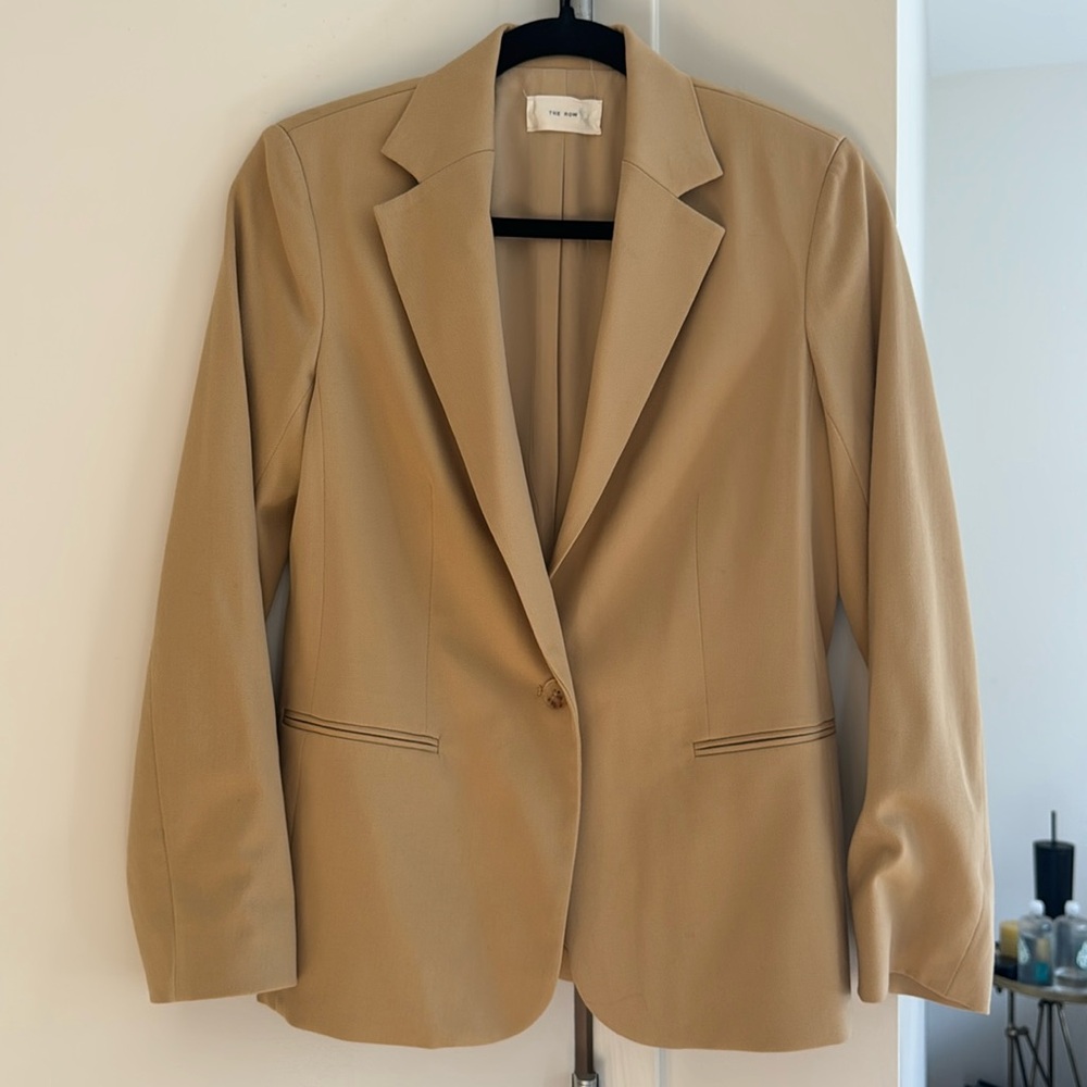 THE ROW Wool Blazer in Camel